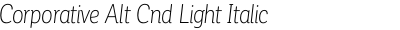 Corporative Alt Cnd Light Italic